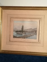 Charger l&#39;image dans la galerie, Genève l&#39;île Rousseau, lithographie ancienne  d&#39;après Jean Dubois
