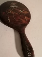 Charger l&#39;image dans la galerie, Miroir à main incrustée nacre et argent incrusté 19ème 
