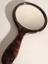 Charger l&#39;image dans la galerie, Miroir à main incrustée nacre et argent incrusté 19ème 
