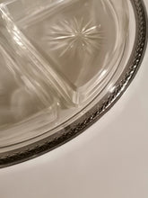 Charger l&#39;image dans la galerie, Plat à compartiments en cristal taillé et argent
