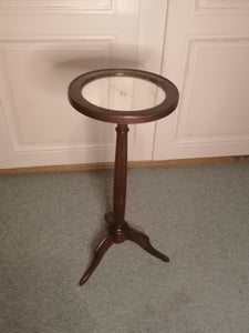 Rare guéridon ancien  en acajou avec plateau miroir