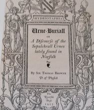Charger l&#39;image dans la galerie, 1907 Hydriotaphia: Urne Buriall ou un discours des urnes sépulcrales récemment trouvés à Norfolk

