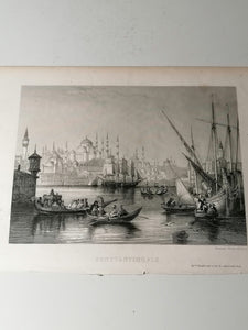 Gravure de Constantinople ancienne