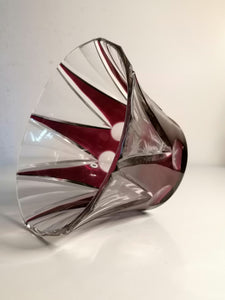 Belle coupe en cristal de Bohème ancienne