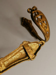 Paire de d'embrasse de rideau en bronze doré style Louis XVI. 