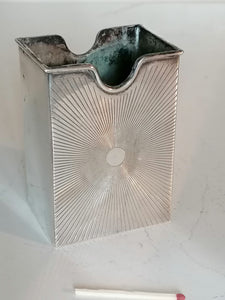 Porte jeux de carte, métal argenté