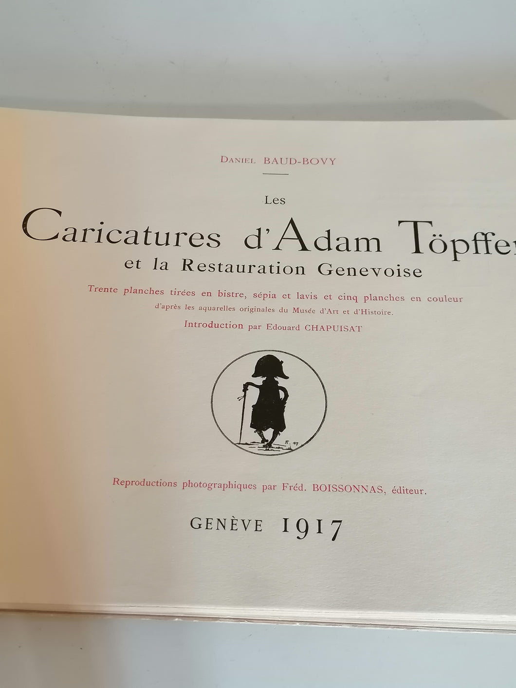 Caricature d Adam topffer, 1917. Bonne état générale 