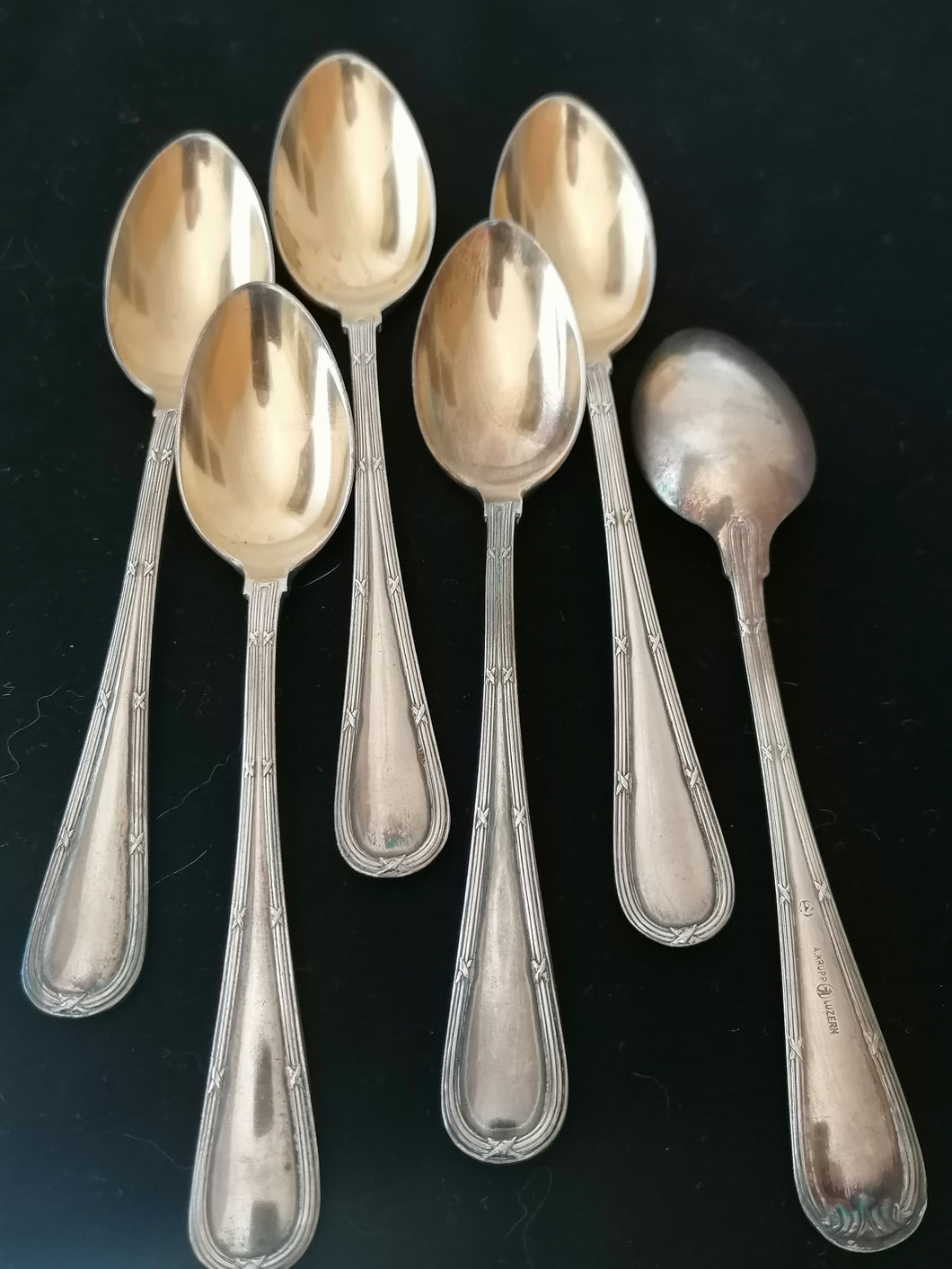 Ruban Louis XVI, 6 cuillière à mocca.