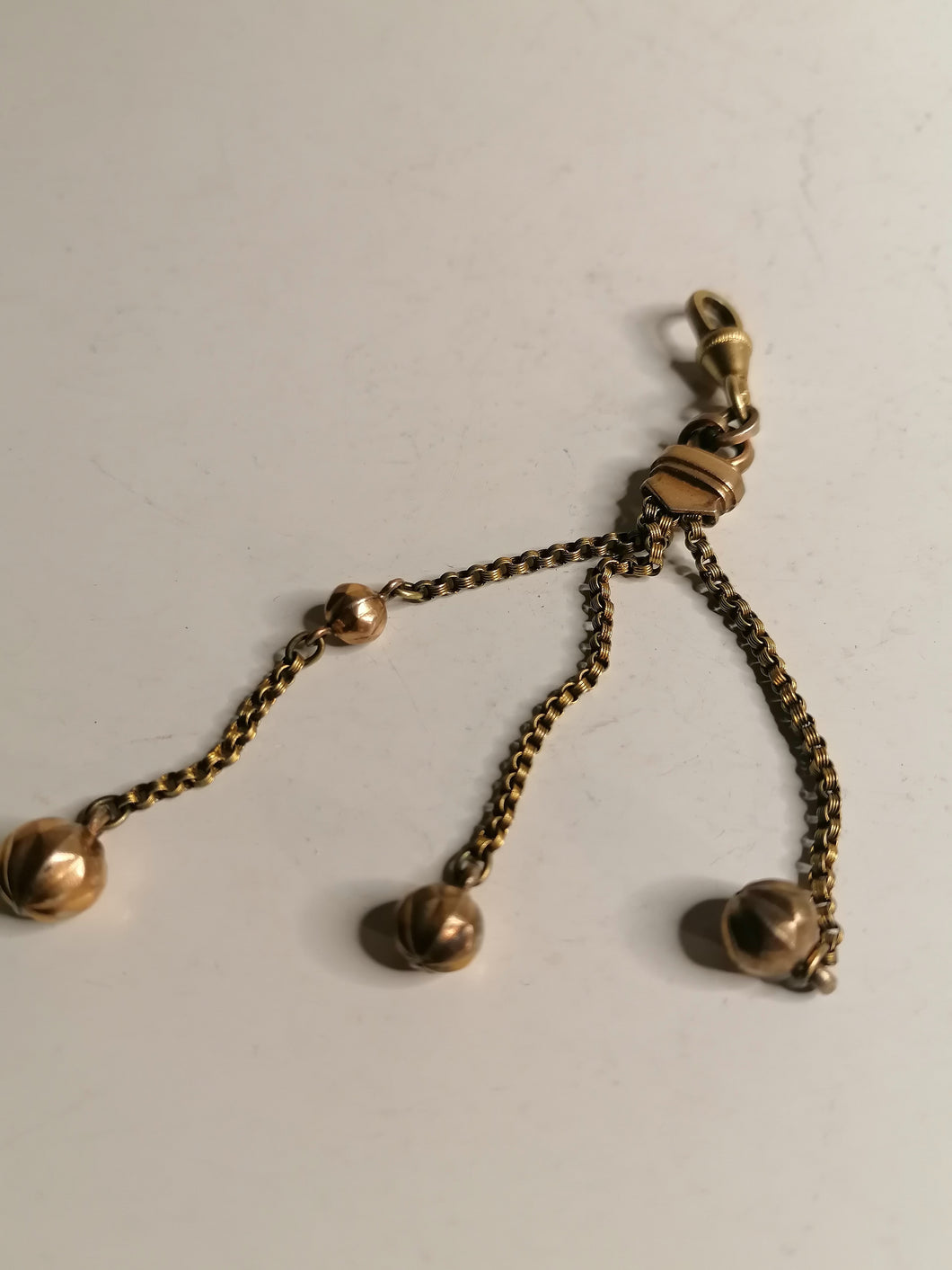 Pièce de châtelaine en argent doré ancien 
