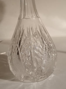 Carafe à col en argent et Cristal taillé
