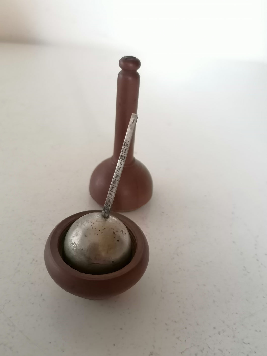 Pèse alcool en argent massif. (densimètre) 