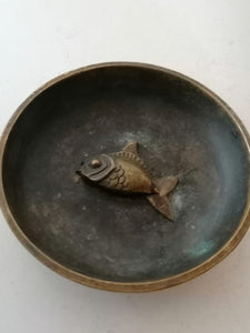 Vide poche en bronze décors poisson de Reussner 