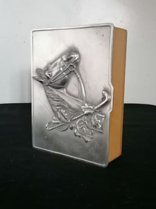 Boîte à cigare polo en métal et bois 