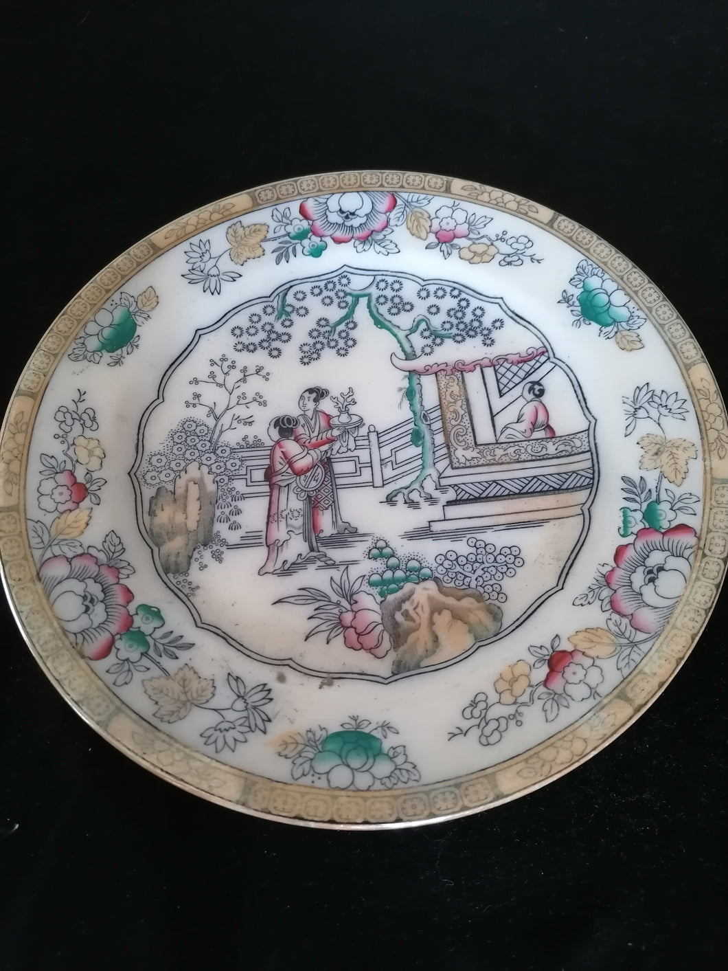 Plat en faïence Anglaise décors japonisant