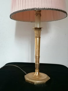 Lampe flambeau en bronze doré style Empire