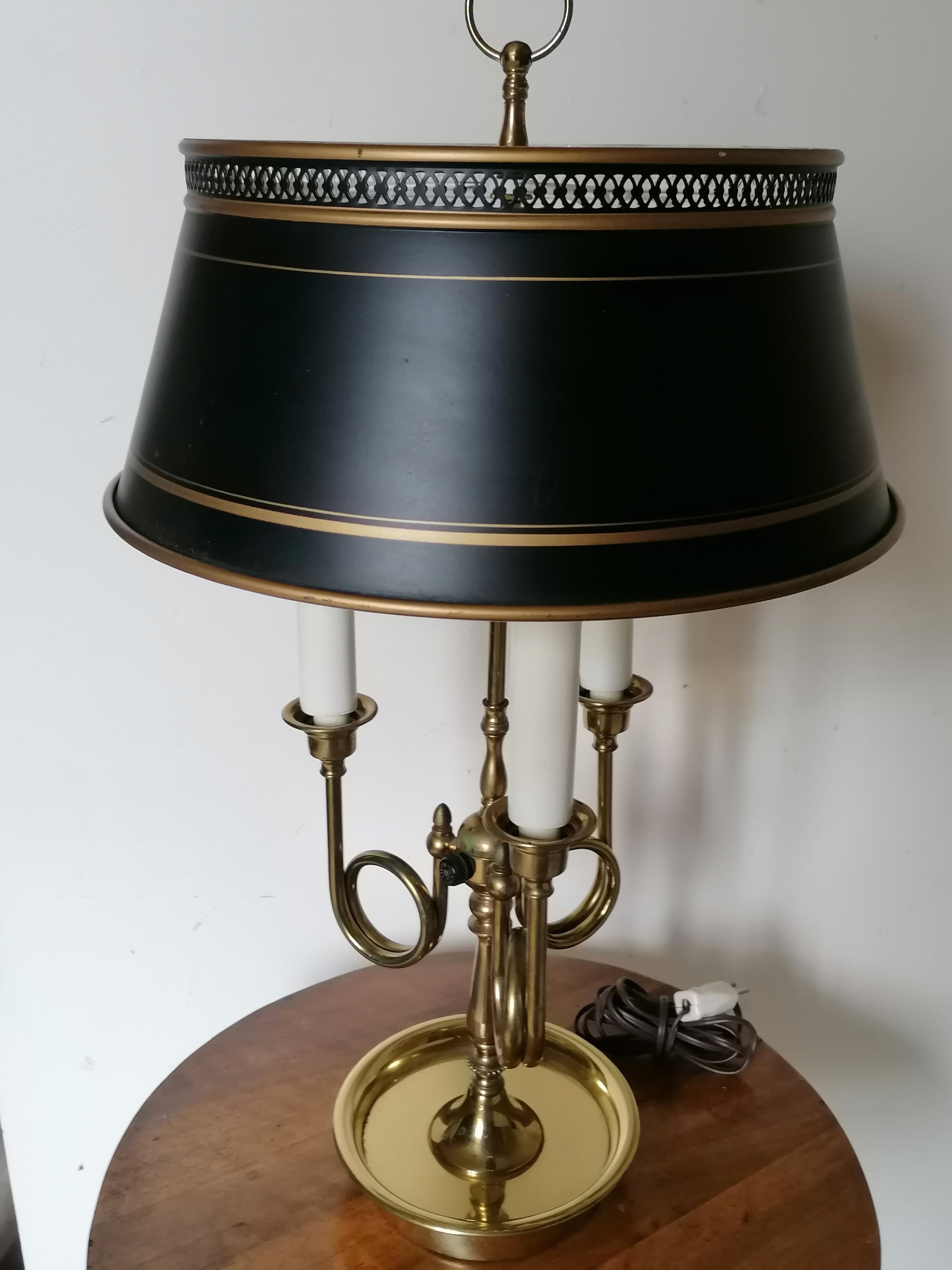 Lampe Au Dauphin En Bronze, XIX ème