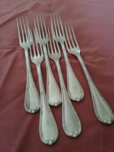 Christofle 6 fourchettes entre mets modèle ruban 