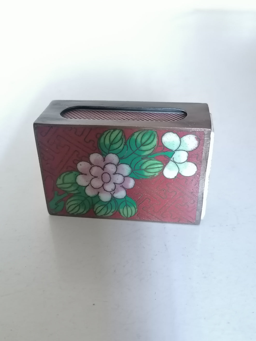 Boîte à allumette en émail cloisonné