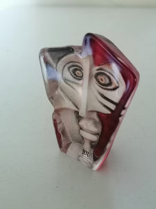 SCULPTURE VINTAGE EN CRISTAL PAR MASQOT DE MATS JONASSON