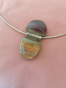 Collier argent et fluorite 