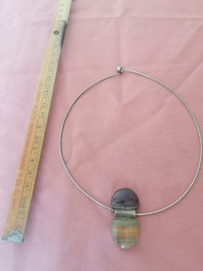 Collier argent et fluorite 
