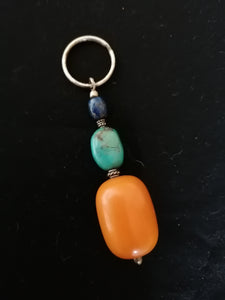 Porte clé pierre et bakélite 