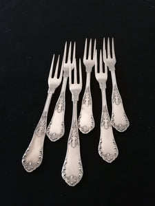 6 fourchettes à dessert argenté