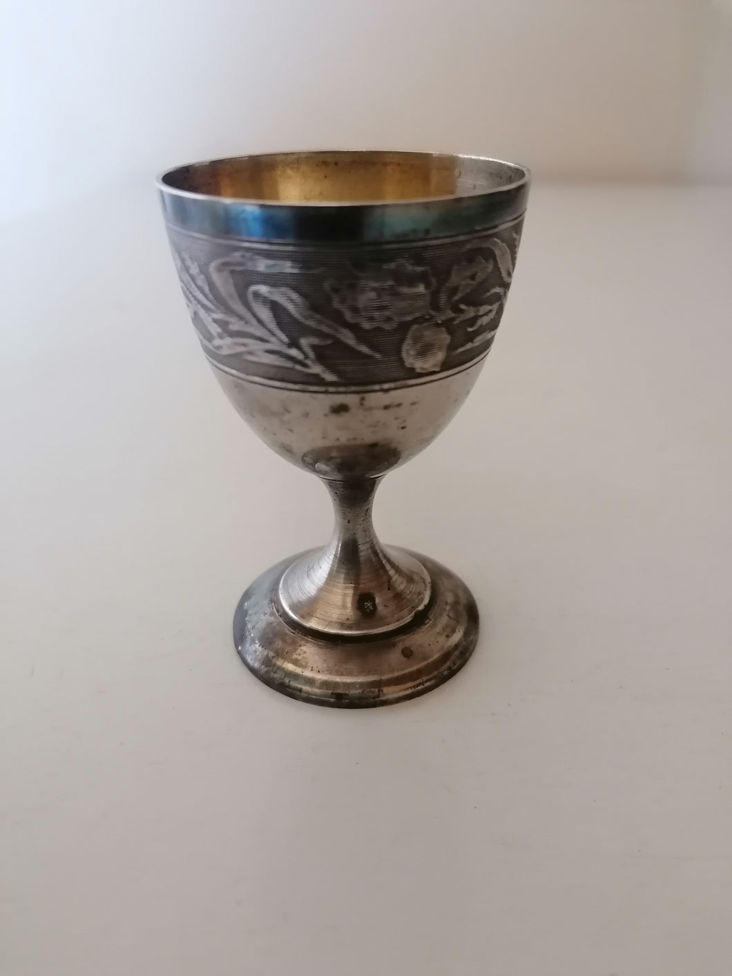 Coquetier en argent massif Français. Vers 1900