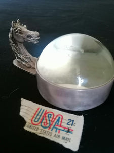 Hermes loupe presse papier argenté. 