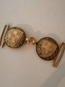 Boucle de ceinture officier Suisse 1910-1950