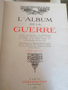 Album de la guerre 14-1918 illustré 2 tome recouvert cuir.