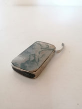 Charger l&#39;image dans la galerie, Boîte pyrogène pour allumette, en Agate dendritique et chrome.
