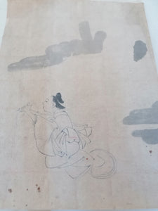 Esquisse Japonaise ancienne, lot de 3.