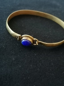 Bracelet laiton et Lapiz lazuli 