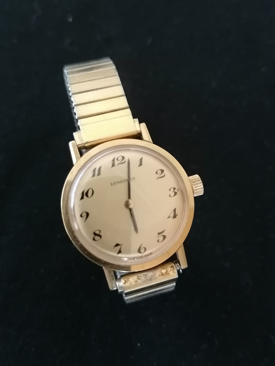 Longines mécanique femme,  doré.