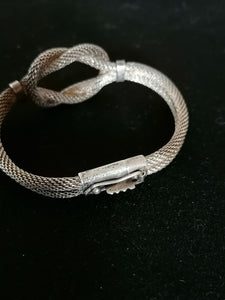Bracelet nœud en argent massif