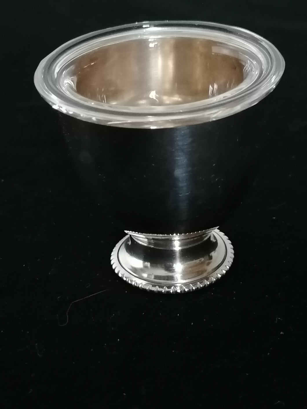 Salière en argent et cristal yezler