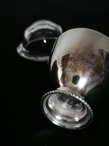 Salière en argent et cristal yezler