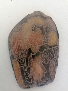 Céramique précolombienne maya avec divinité