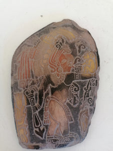 Céramique précolombienne maya avec divinité