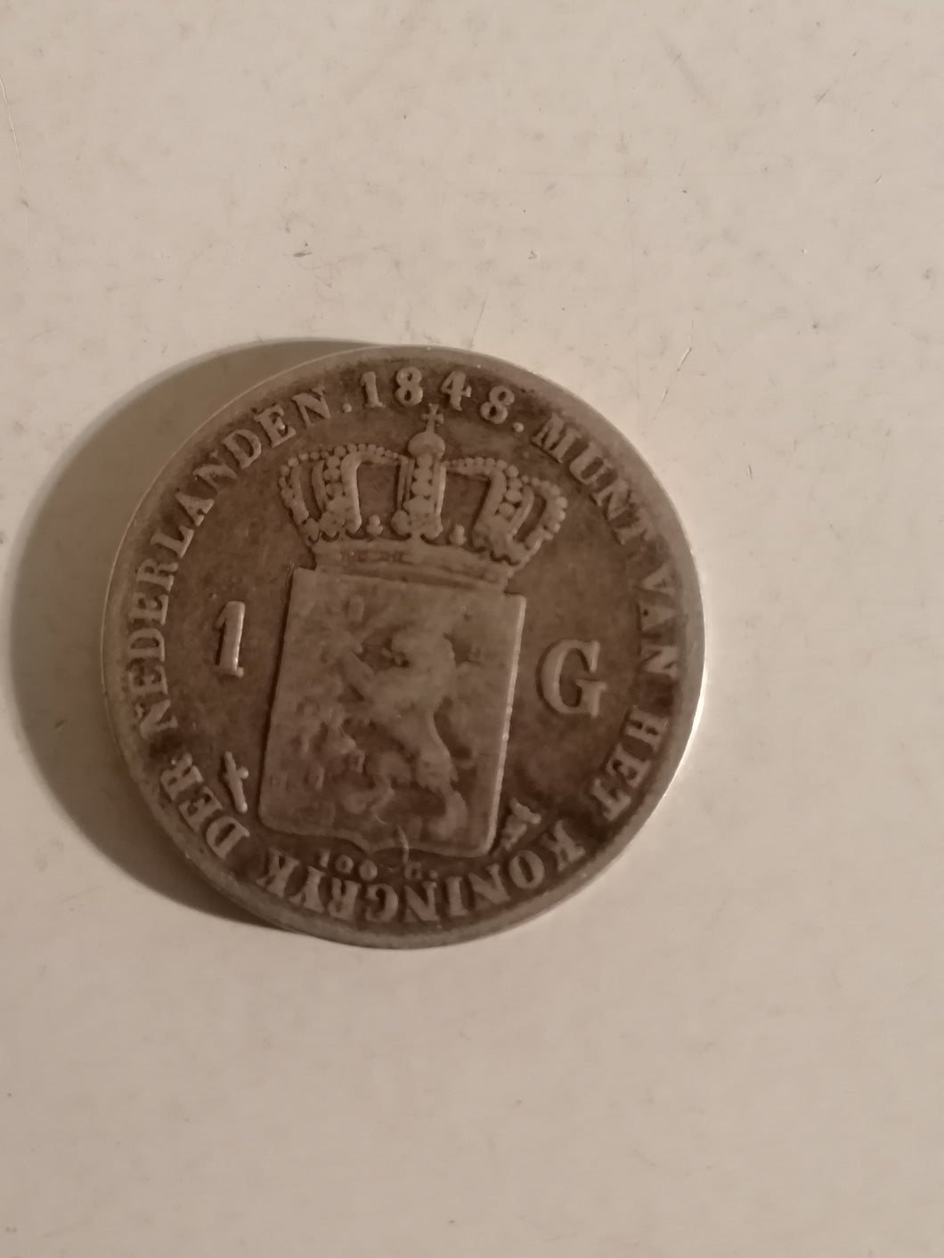 1 gulden 1848  argent Pays-Bas