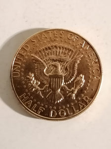 Half dollar 1967 Kennedy doré 
