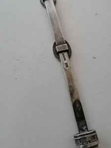 Porte aiguille à tricoter dit affiquet en argent massif, Orfèvre Suisse Janin. XIXème