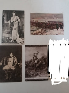 Lot de 4 cartes postale de Napoléon ancienne. 