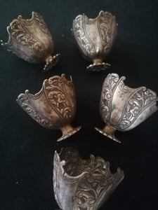 Gobelet à café en argent massif ottoman, fin XIXe début XXème.