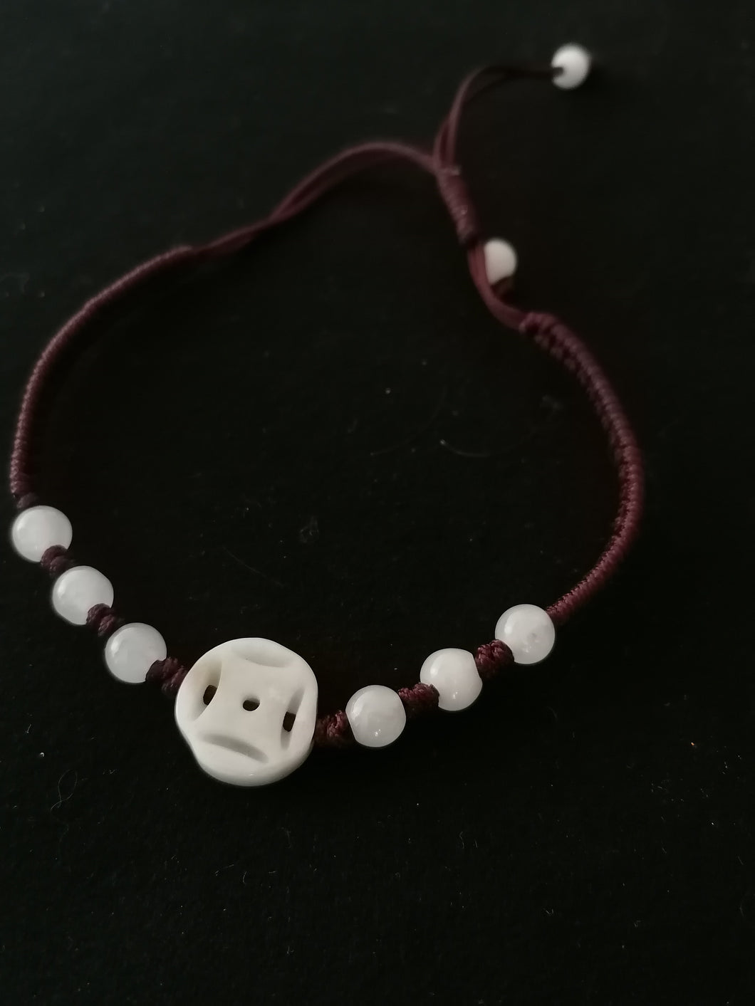 Bracelet tressé avec jade