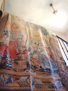 Editions d'art de Rambouillet: Belle copie de tapisserie XVIIIème sujet le concert. Fabrication mécanique avec retouche à la main