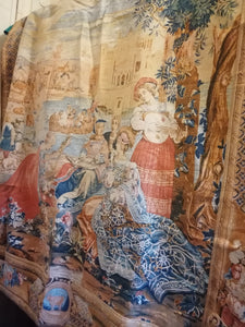 Editions d'art de Rambouillet: Belle copie de tapisserie XVIIIème sujet le concert. Fabrication mécanique avec retouche à la main