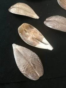 Support à citron, décors poisson en métal argenté