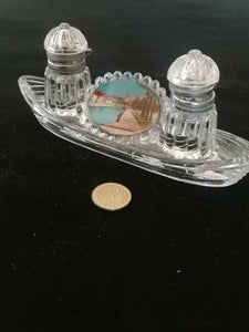 Mini encrier souvenir de Quimper en cristal pressé